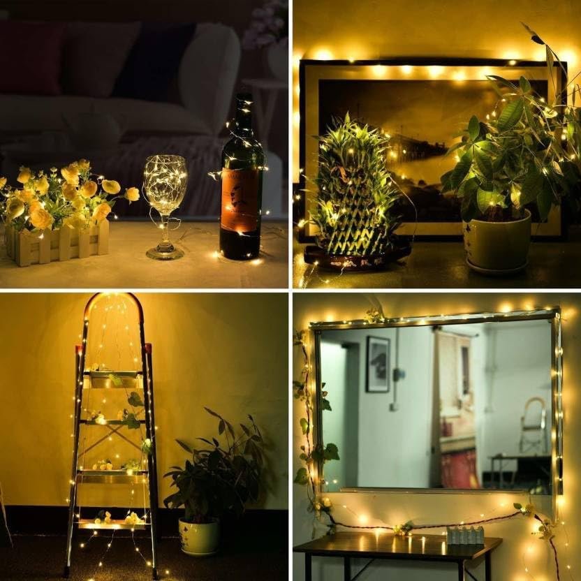 20149 5 Meter LED light Fairy Lights Battery Operated Golden color - Image 3