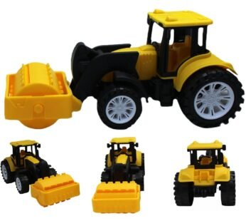 LM-229 Small Size Friction Powered Road Roller Trucks | Push and Go Fast Running Construction Vehicle Toys for Kids