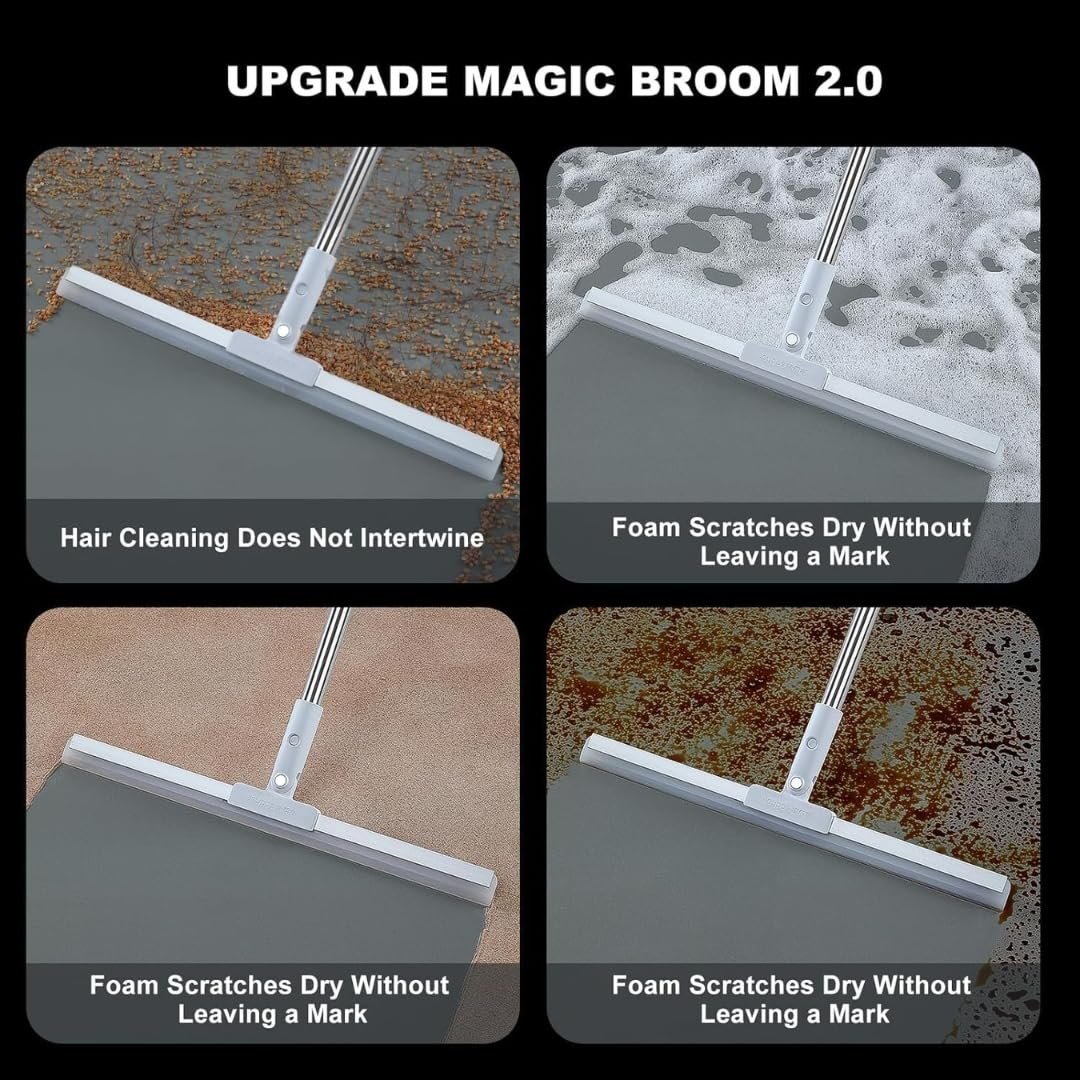 20145 Magic Broom Sweeper with Extendable Handle , Silicone Floor Wiper for Wet and Dry Cleaning - Image 5